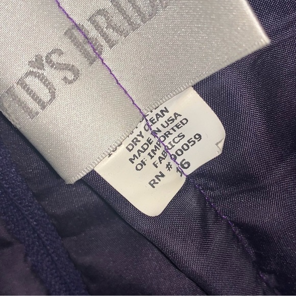 David Bridal Purple Strapless midi dress with pockets size 16 - Picture 8 of 12